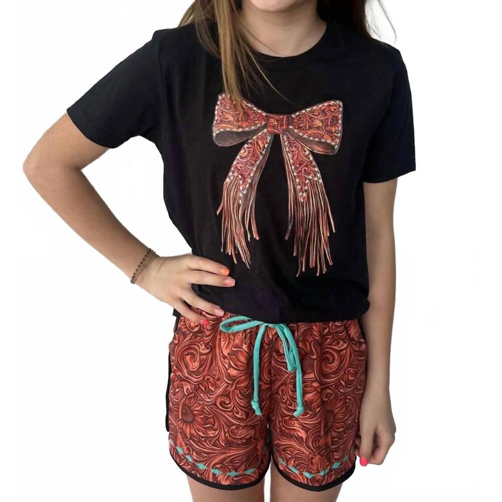 NEW STERLING KREEK kid's just a girl tee in black - Picture 2 of 4